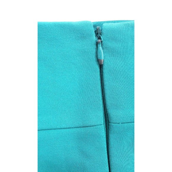 ANTONIO MELANI Pencil Skirt Knee-length Stretchy Soft Fitted Knee-length Teal - Picture 4 of 10